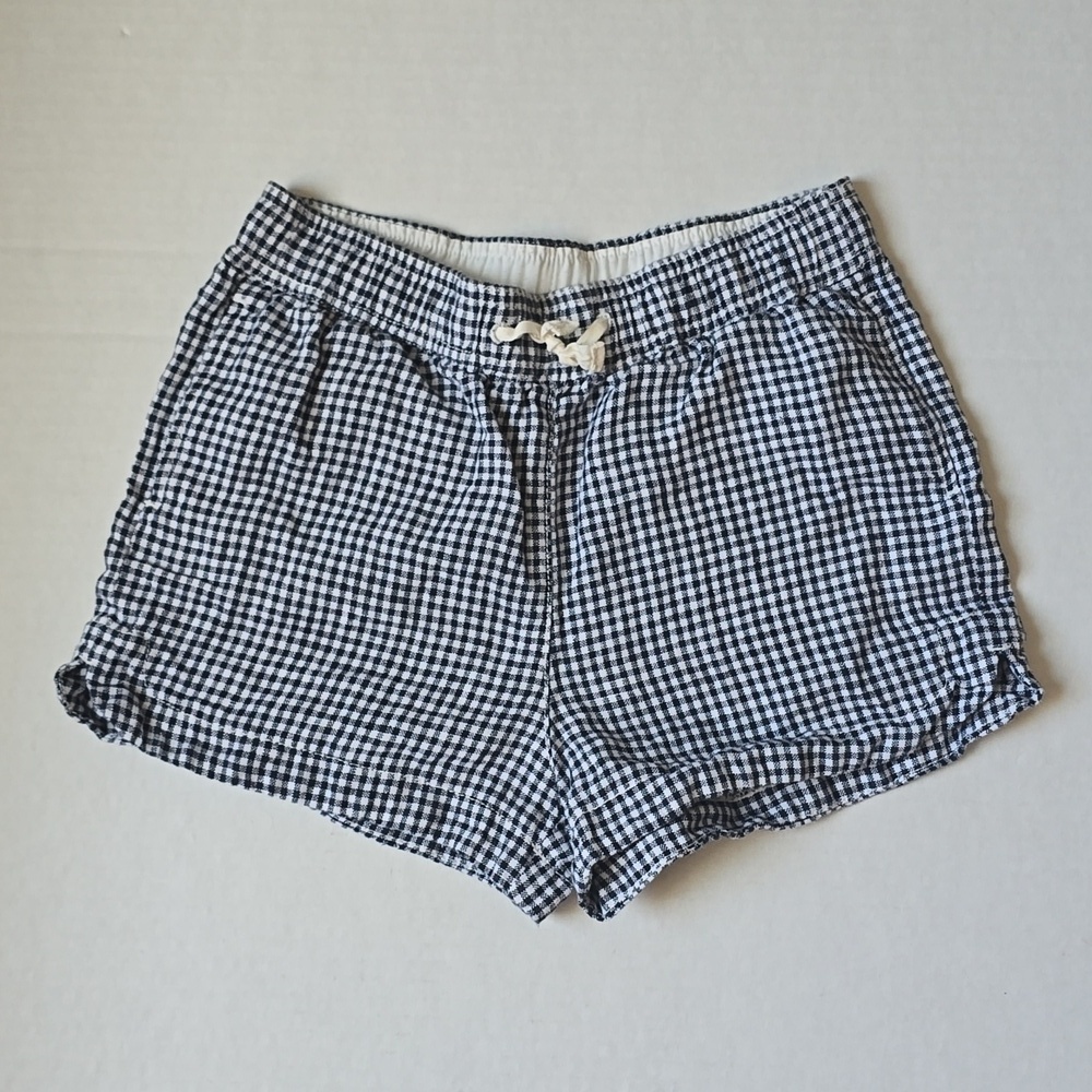 Crewcuts Girl's Checkered Shorts 100% Linen size 10